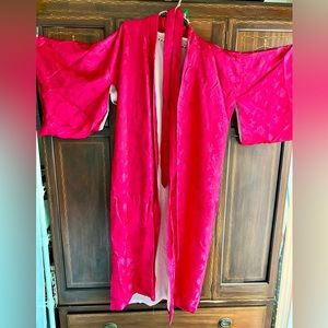 Silk kimono style robe